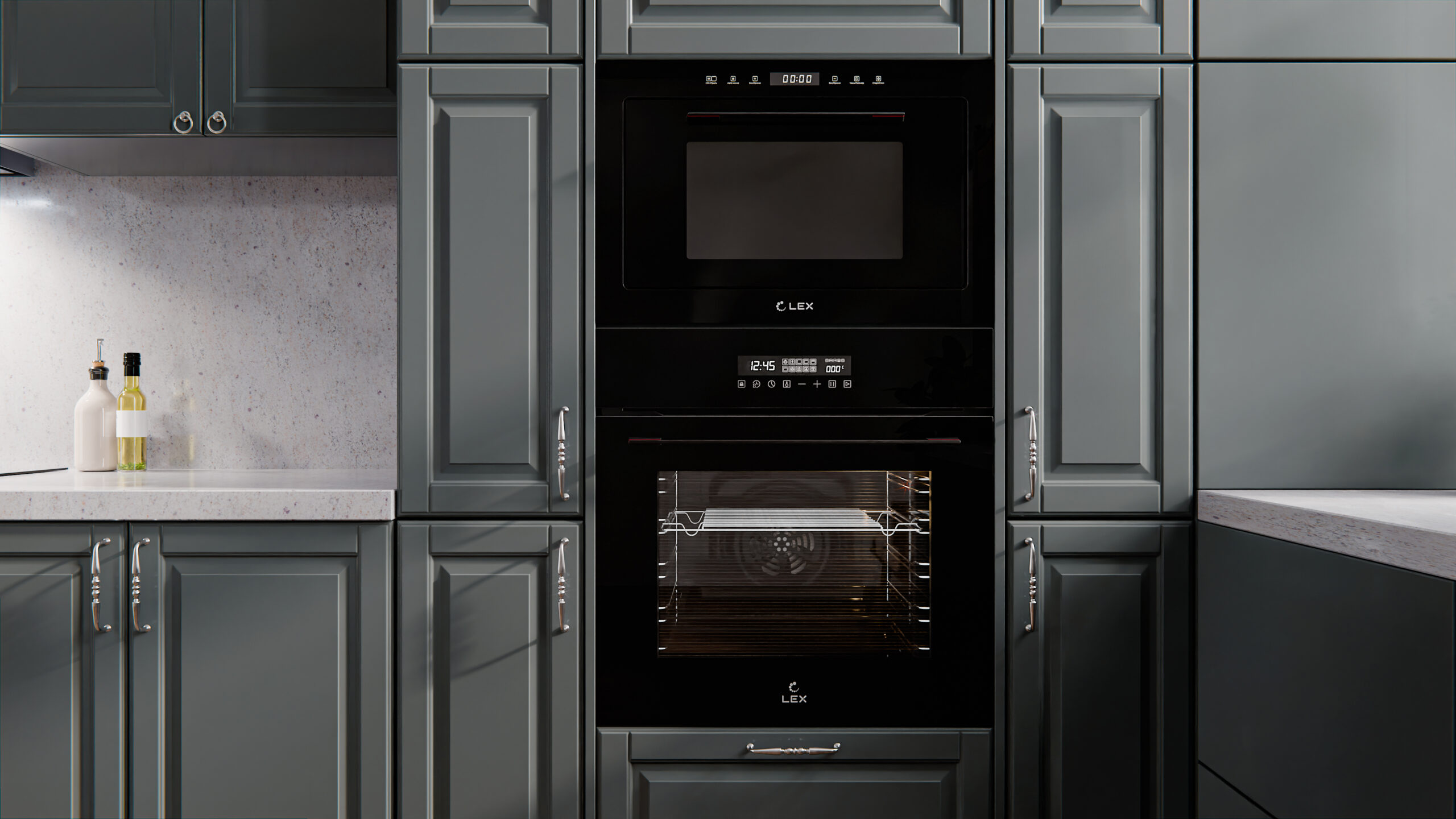 картинка Электрический духовой шкаф Lex EDS 100 BBL 