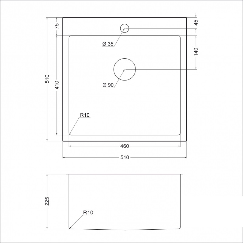 картинка Мойка для кухни Emar EMB-116 PVD Nano Satine 
