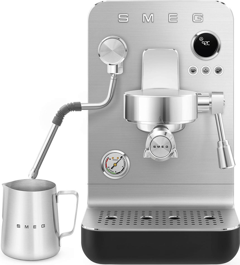 картинка Кофемашина Smeg EMC02BLMEU черная  картинка Кофемашина Smeg EMC02BLMEU черная