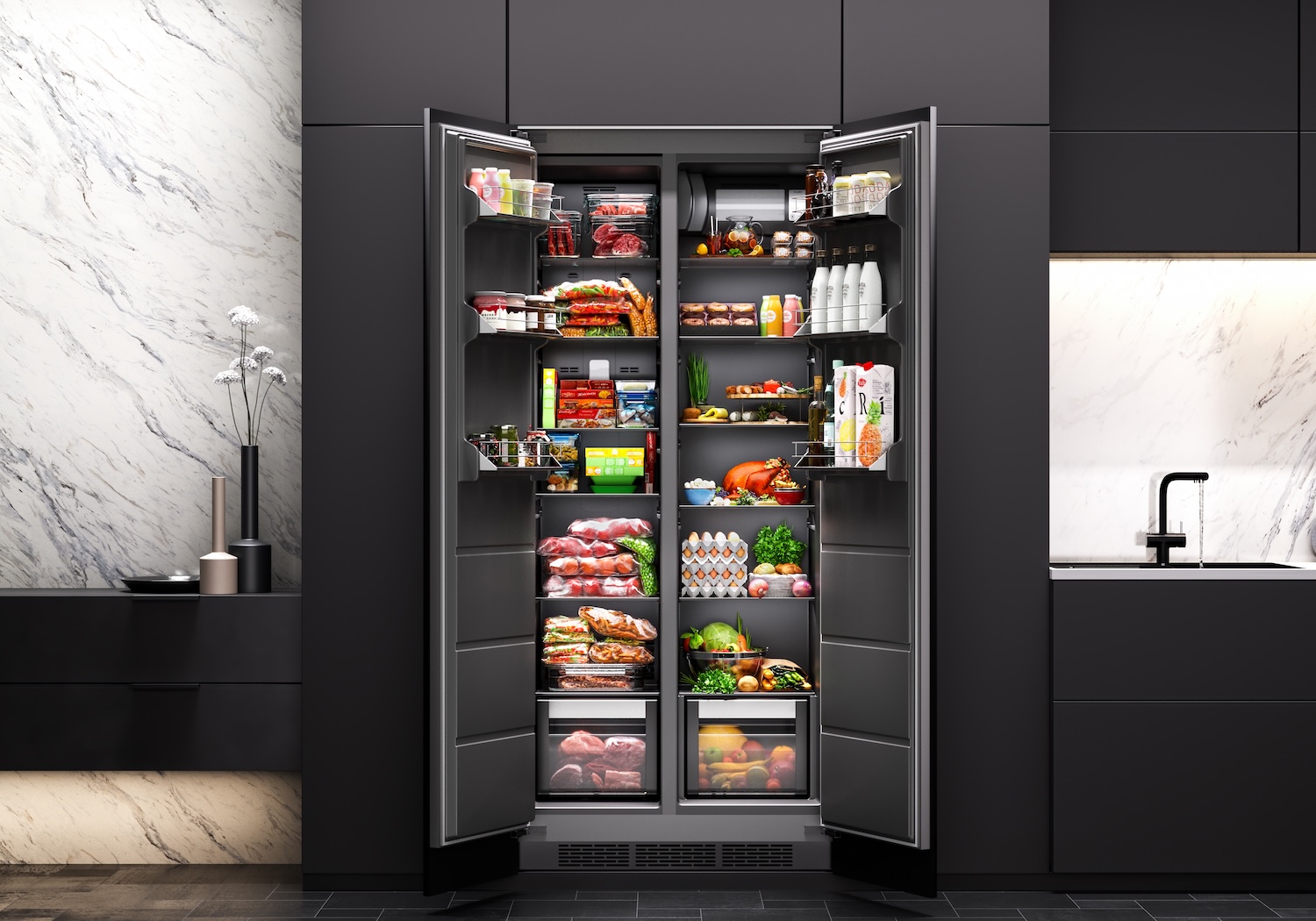 картинка Встраиваемый холодильник Lex LBI400SB Grey 