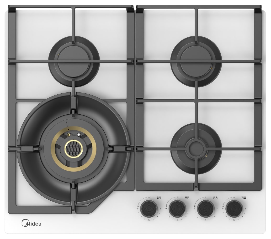 картинка Газовая варочная панель Midea MG697VGW белая  картинка Газовая варочная панель Midea MG697VGW белая