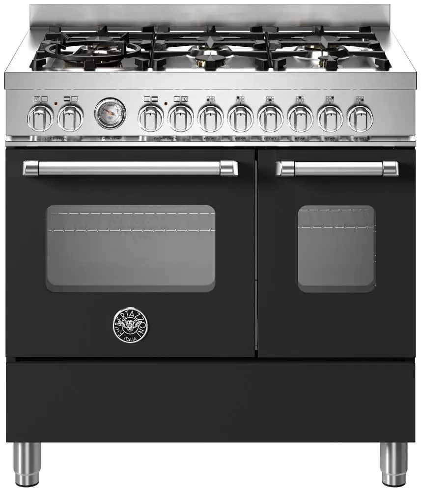 картинка Комбинированная кухонная плита Bertazzoni MAS96L2ENET чёрная  картинка Комбинированная кухонная плита Bertazzoni MAS96L2ENET чёрная