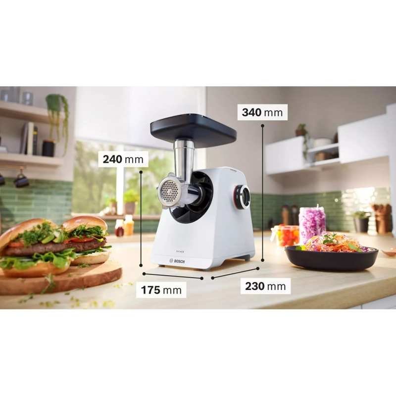 картинка Мясорубка Bosch MFWS420W  картинка Мясорубка Bosch MFWS420W
