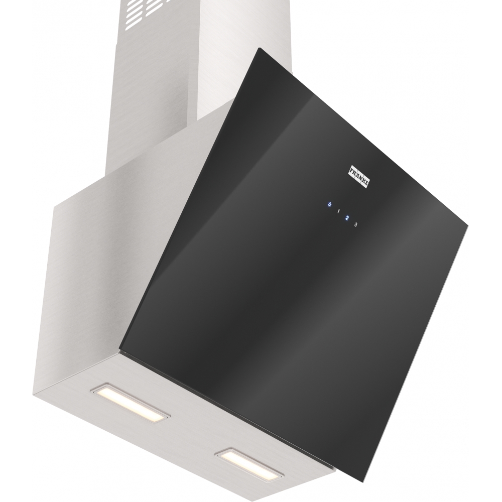 картинка Кухонная вытяжка наклонная Franke LENS BK/SS 50 черная 