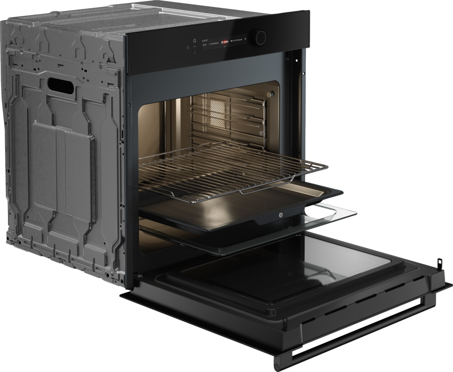 картинка Электрический духовой шкаф с функцией СВЧ Asko OCM56BGH черный 