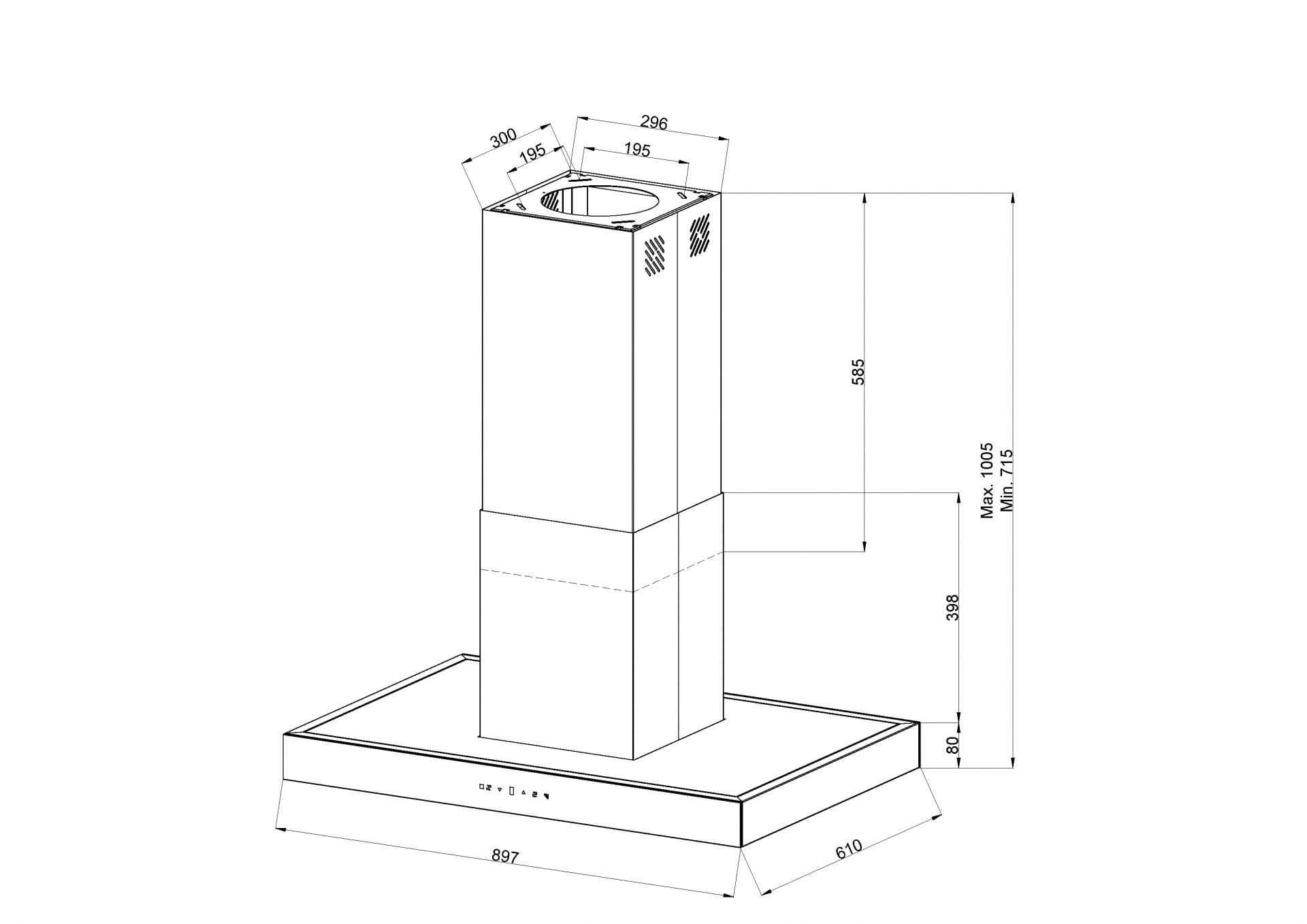 картинка Кухонная вытяжка Kuppersberg DUDL 8 GW 