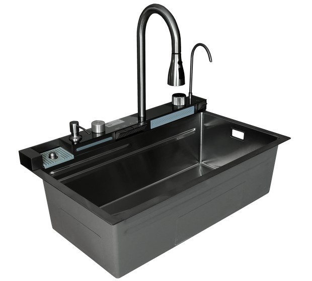 картинка Кухонная мойка Premial FLAGMAN GRAPHIT PRODIGY 7545 комплект 