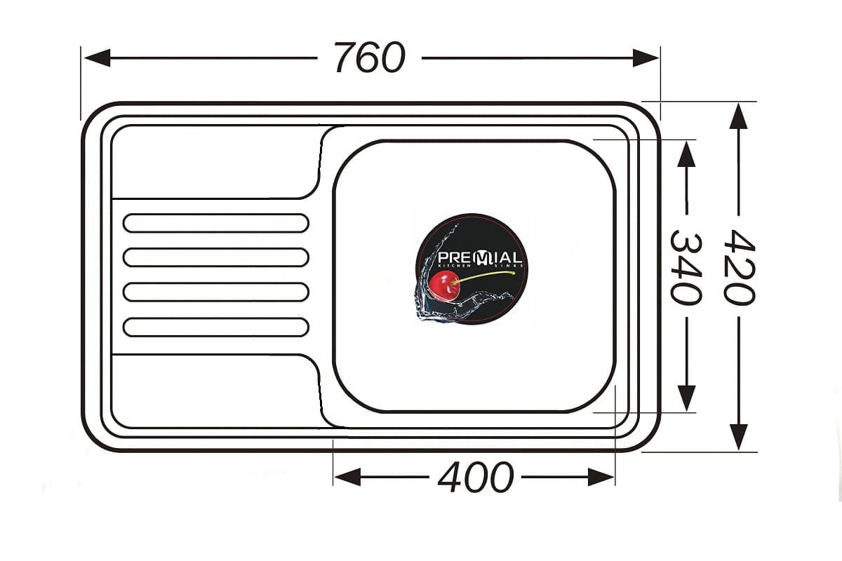 картинка Мойка для кухни Premial 7642 матовая 