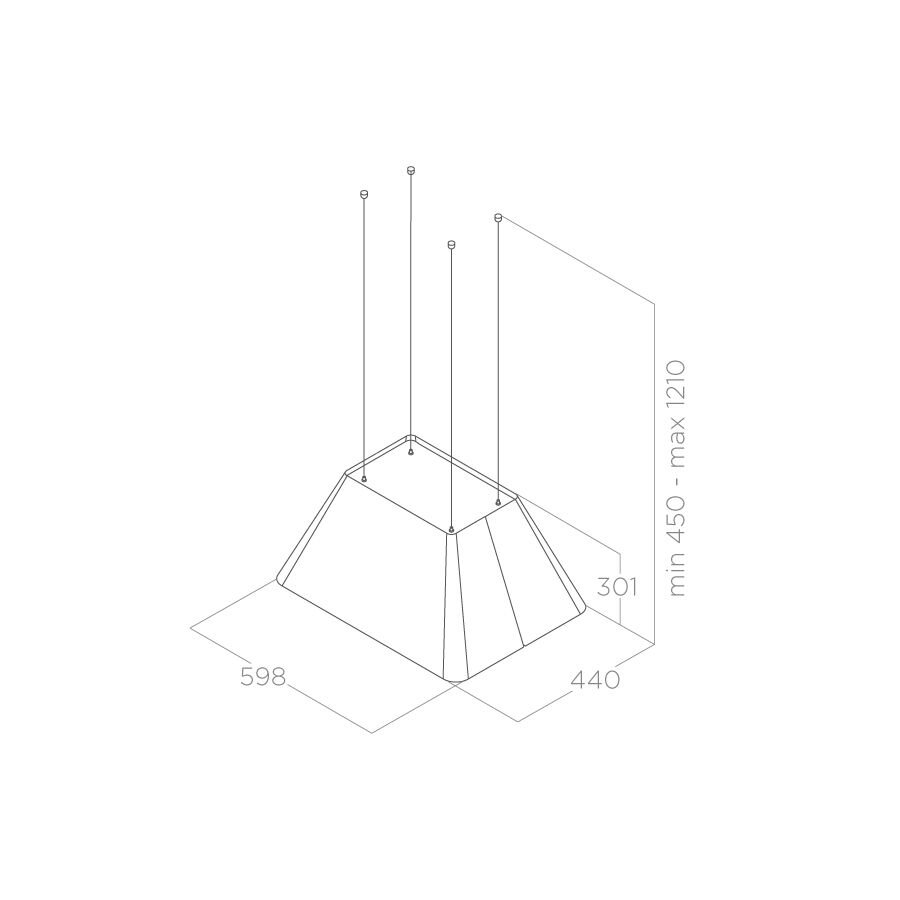 картинка Кухонная вытяжка Elica IKONA LIGHT BL MAT/F/60 