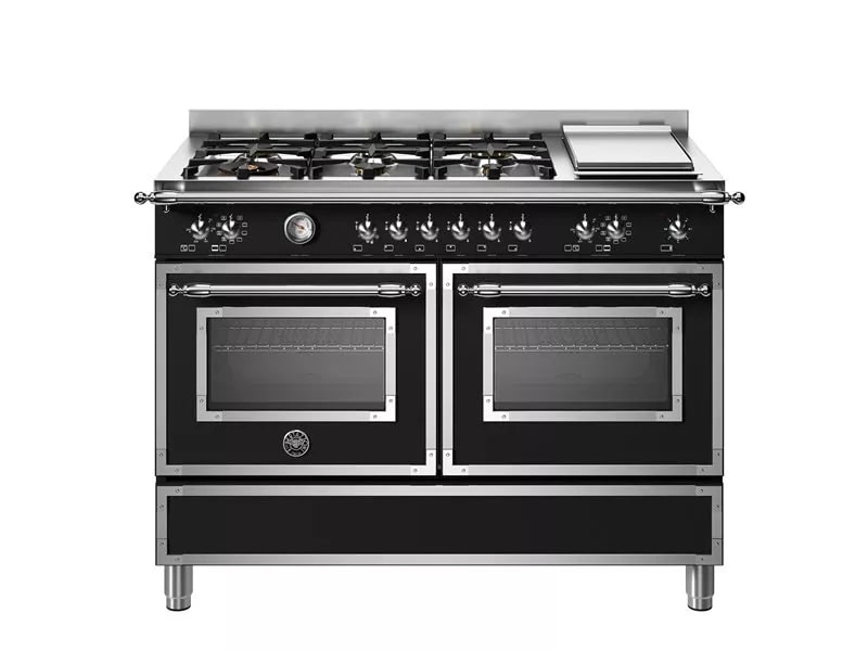 картинка Комбинированная кухонная плита Bertazzoni HER126G2ENET чёрная  картинка Комбинированная кухонная плита Bertazzoni HER126G2ENET чёрная