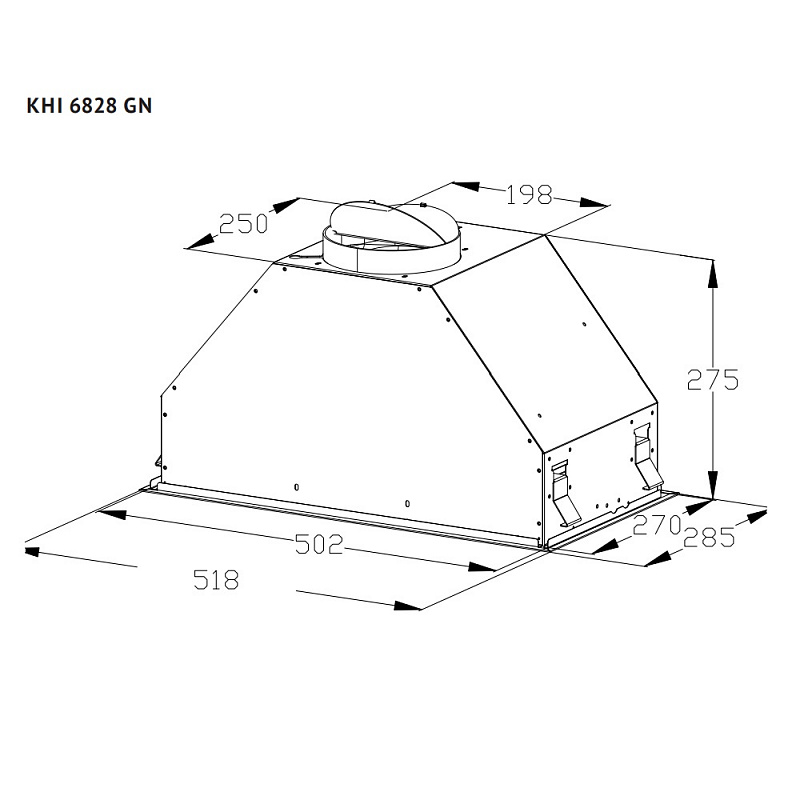 картинка Кухонная вытяжка Korting KHI 6828 GN  картинка Кухонная вытяжка Korting KHI 6828 GN