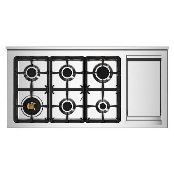 картинка Комбинированная кухонная плита Bertazzoni PRO126G2EGIT жёлтая  картинка Комбинированная кухонная плита Bertazzoni PRO126G2EGIT жёлтая