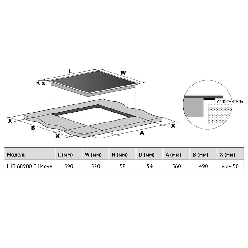 картинка Варочная панель Korting HIB 68900 B IMOVE 