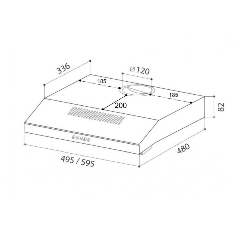 картинка Кухонная вытяжка Lex S 500 WHITE 