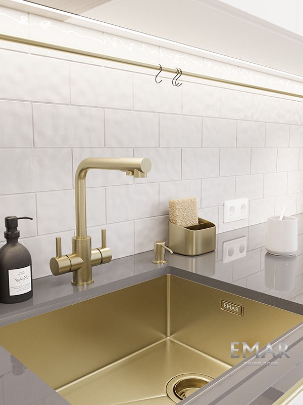 картинка Смеситель Oulin OL-8021 Matt Gold 