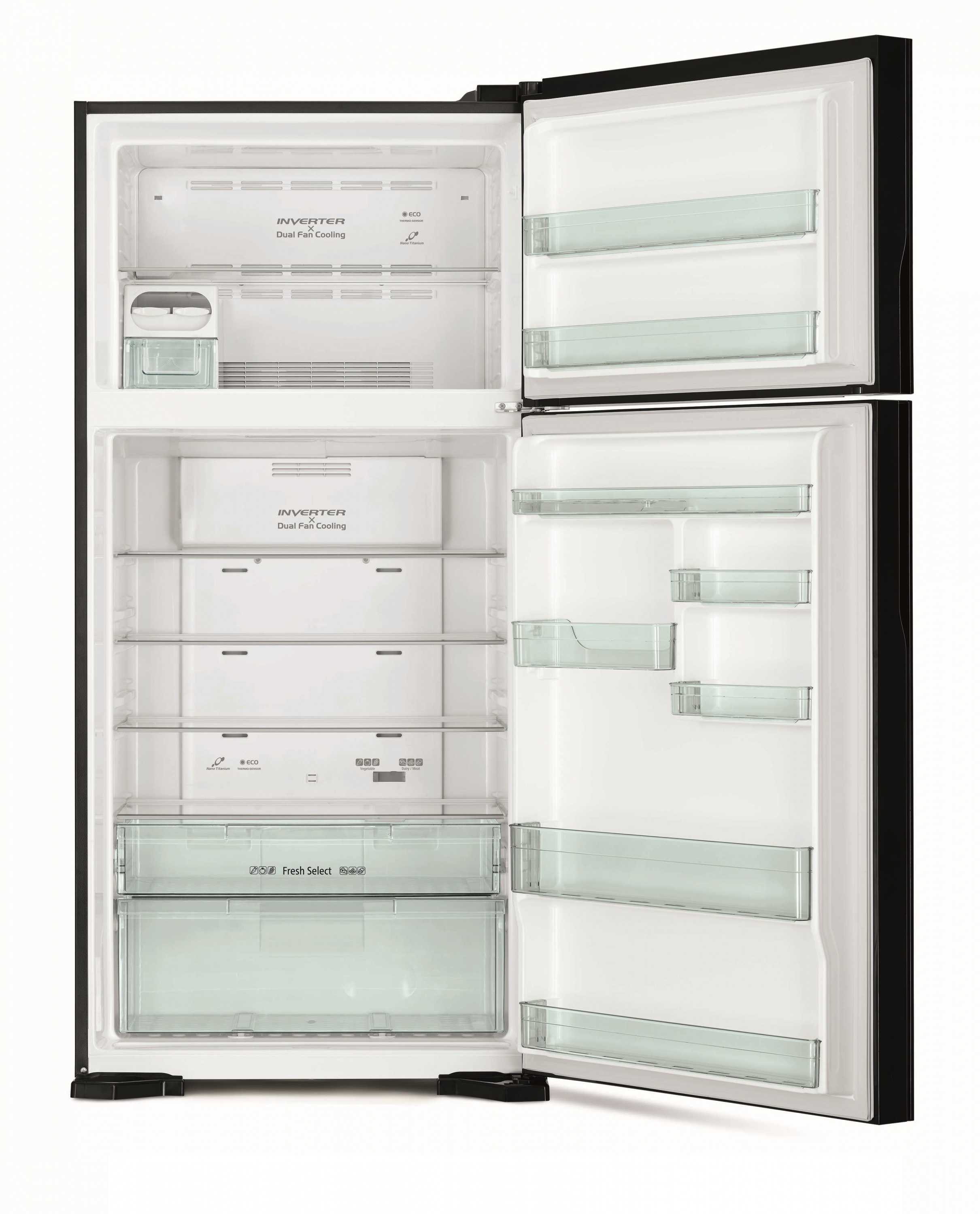 картинка Отдельностоящий холодильник Hitachi R-V660PUC7-1 PWH белый 