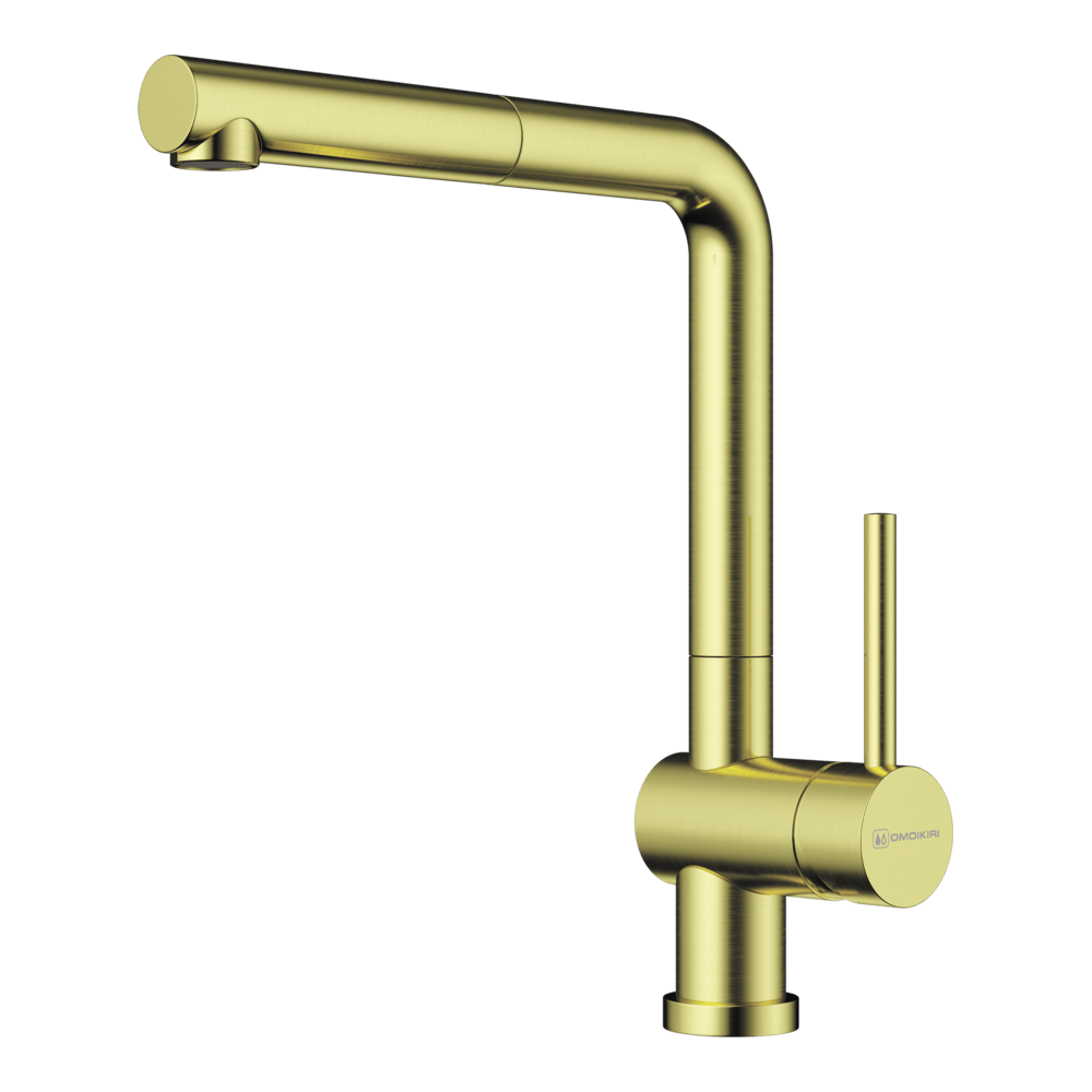 картинка Смеситель Omoikiri AKASHI-S-LG светлое золото 