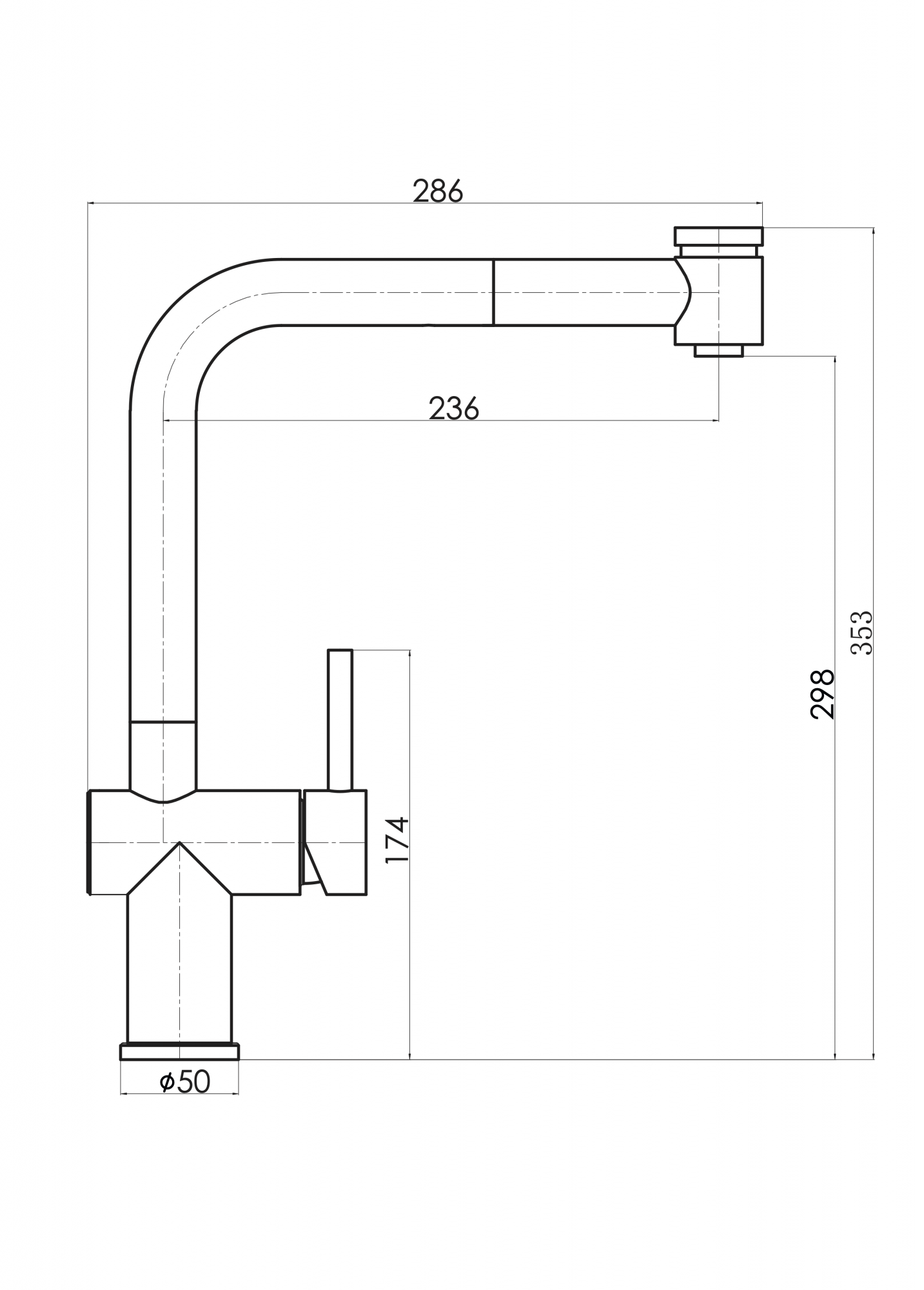 картинка Смеситель с выдвижным изливом Florentina ПАЛЕРМО 