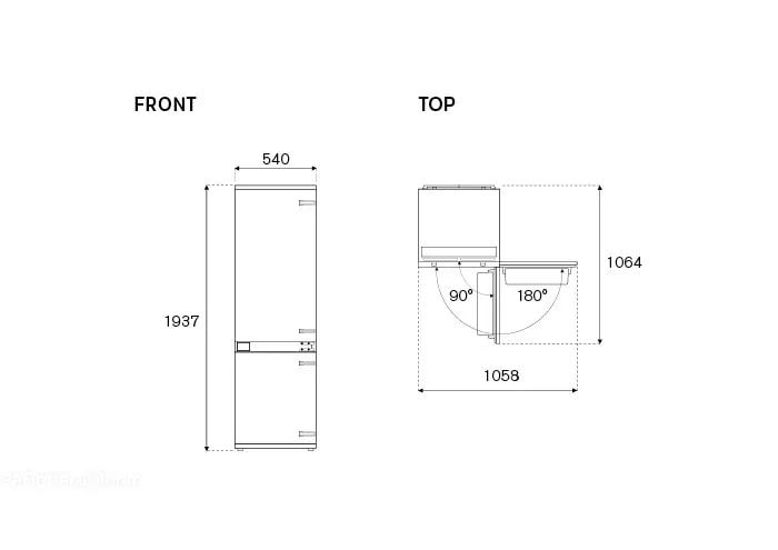 картинка Встраиваемый холодильник Bertazzoni REF604BBNPTC 