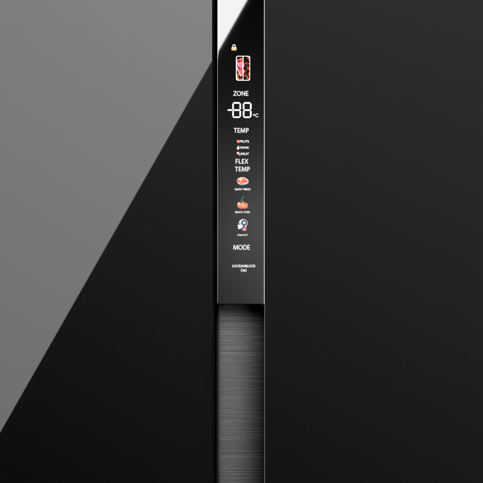 картинка Полувстраиваемый холодильник Kuppersberg RFSN 1990 BG черный 