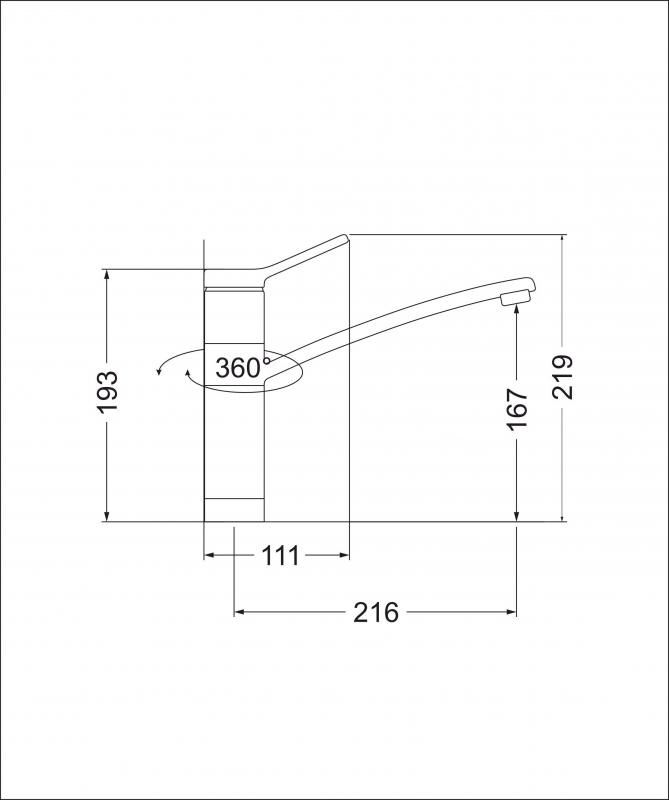картинка Смеситель Emar Quartz ЕС - 3011 