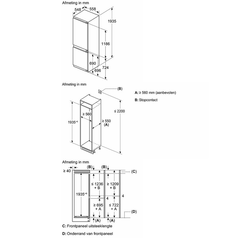 картинка Встраиваемый холодильник Bosch KIN96SFD0 