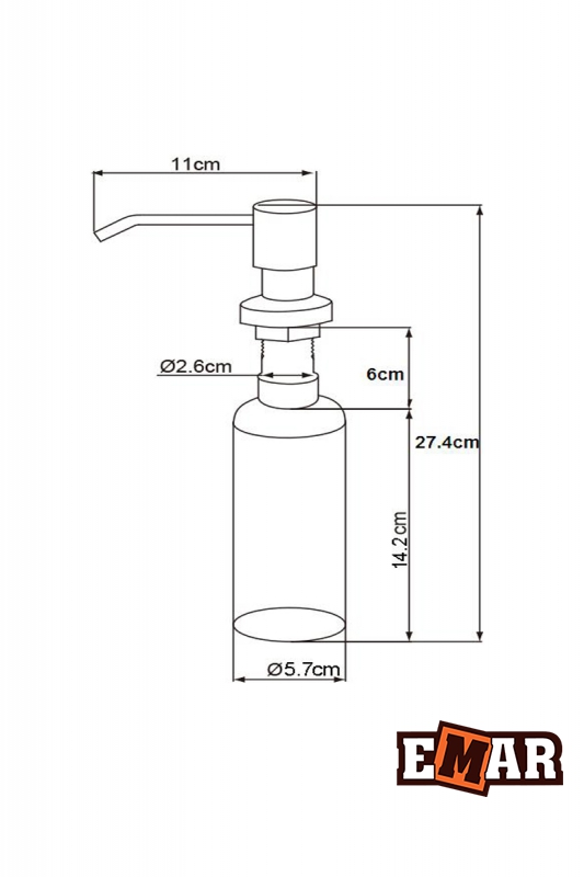 картинка Дозатор для мыла Emar Quartz ЕД - 401  картинка Дозатор для мыла Emar Quartz ЕД - 401