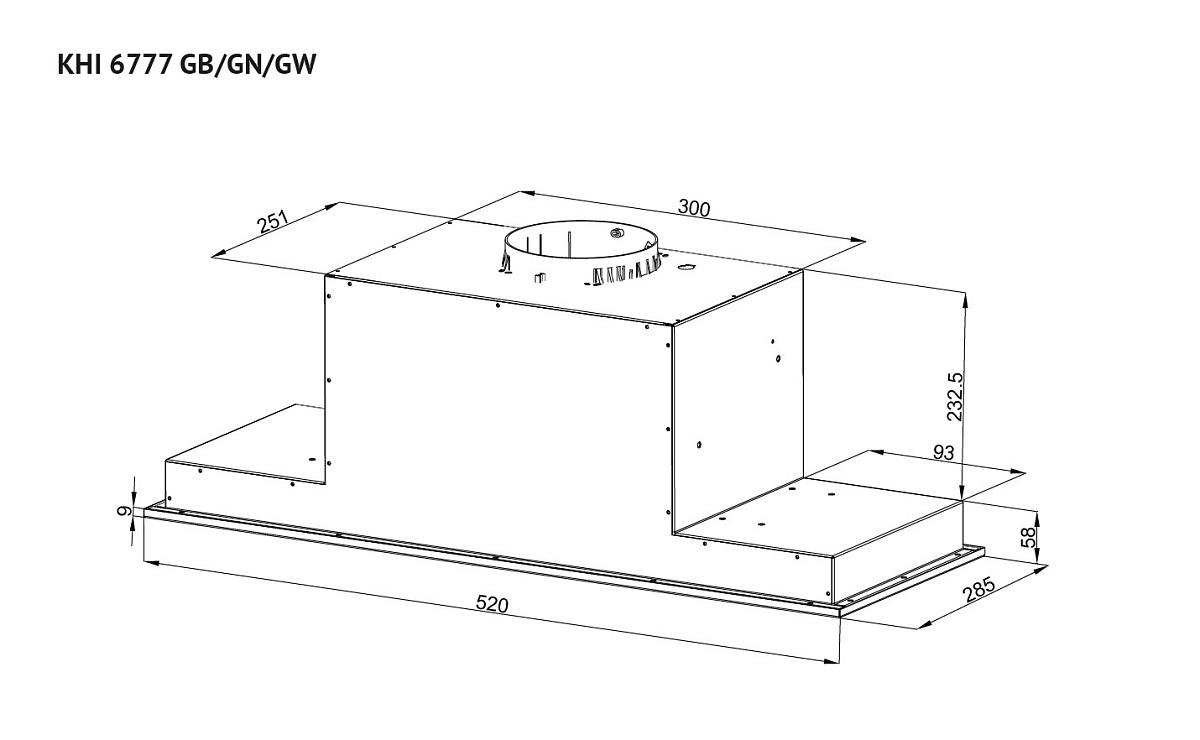 картинка Кухонная вытяжка Korting KHI 6777 GB слоновая кость 