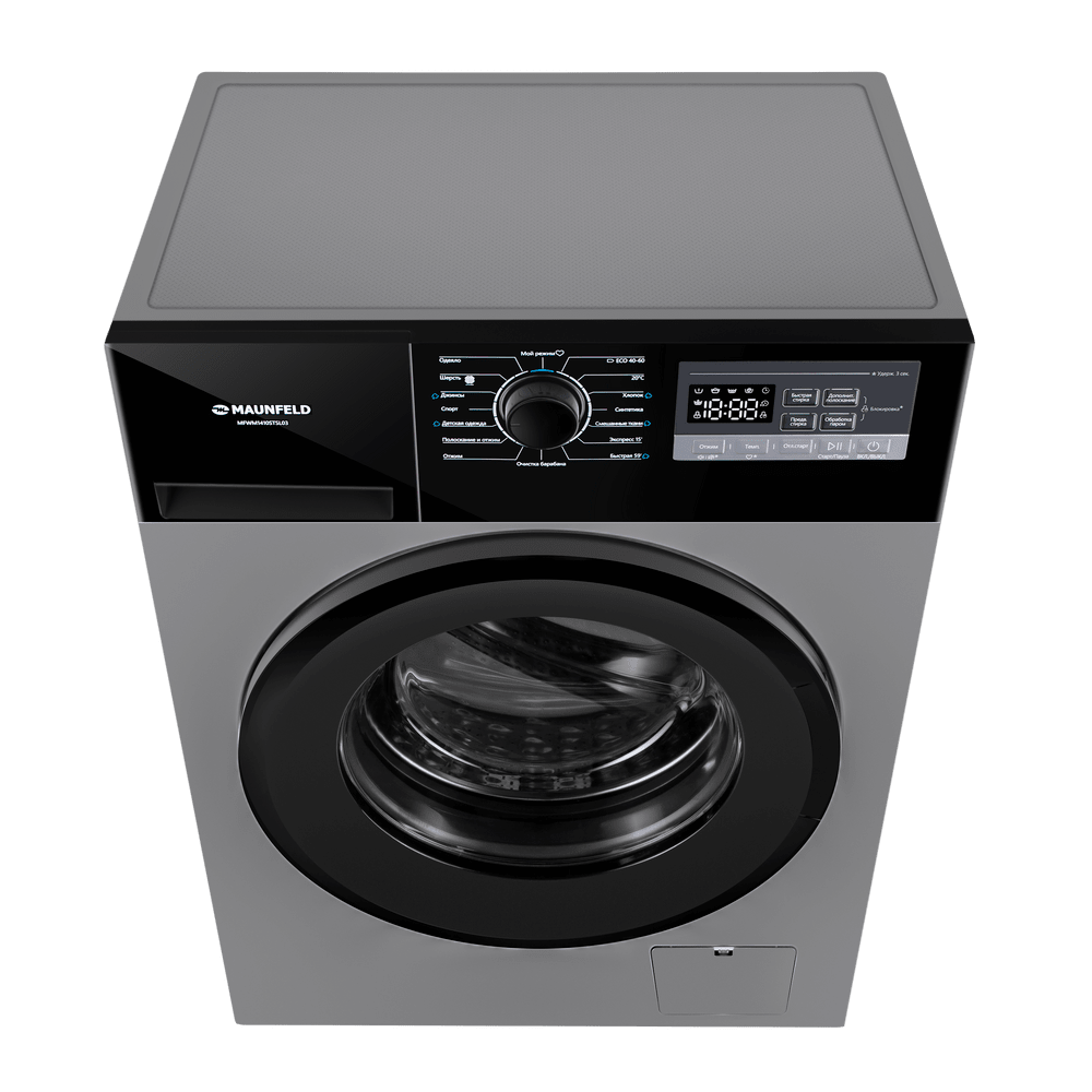 картинка Стиральная машина с паром Maunfeld MFWM1410STSL03  картинка Стиральная машина с паром Maunfeld MFWM1410STSL03