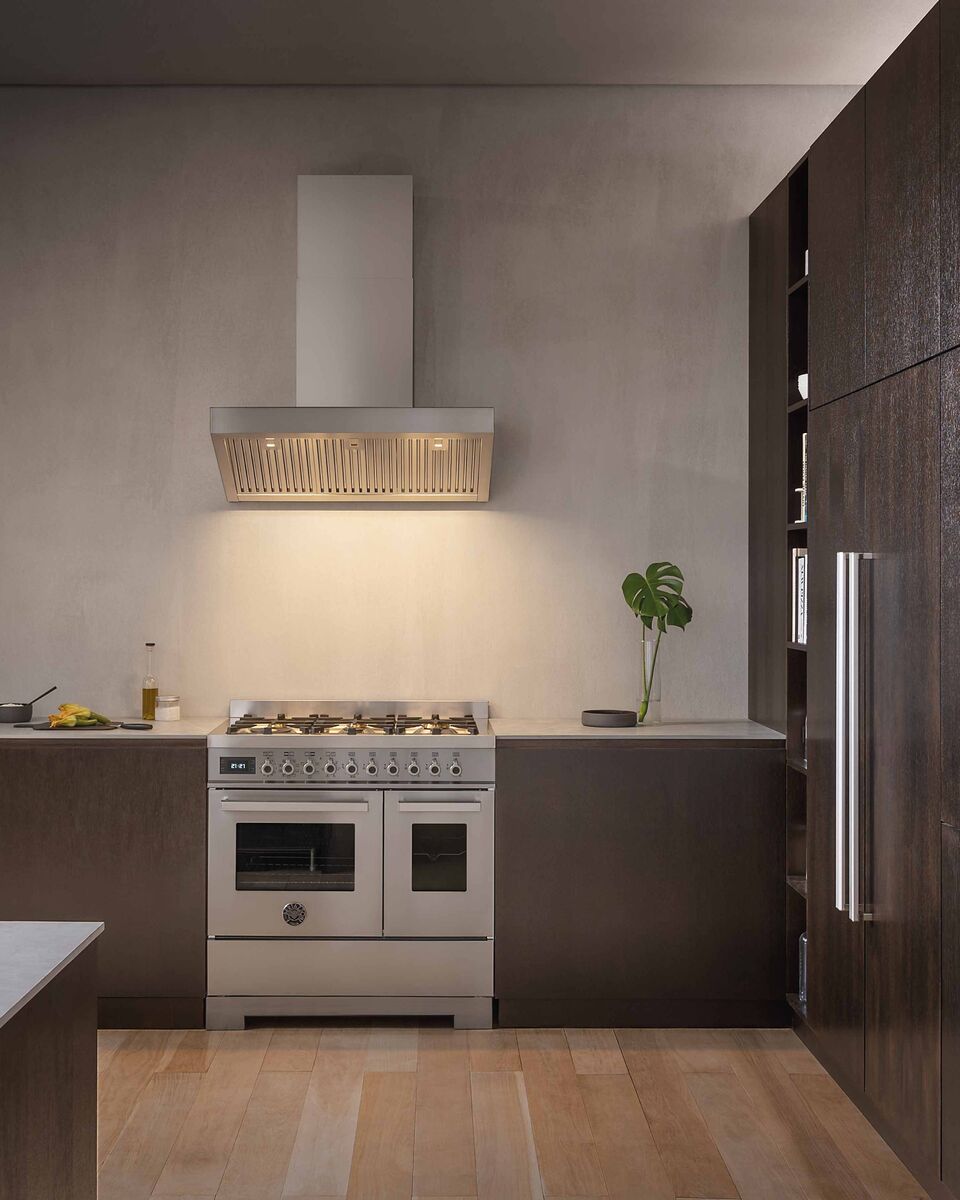 картинка Комбинированная кухонная плита Bertazzoni PRO96L2EXT нержавеющая сталь  картинка Комбинированная кухонная плита Bertazzoni PRO96L2EXT нержавеющая сталь