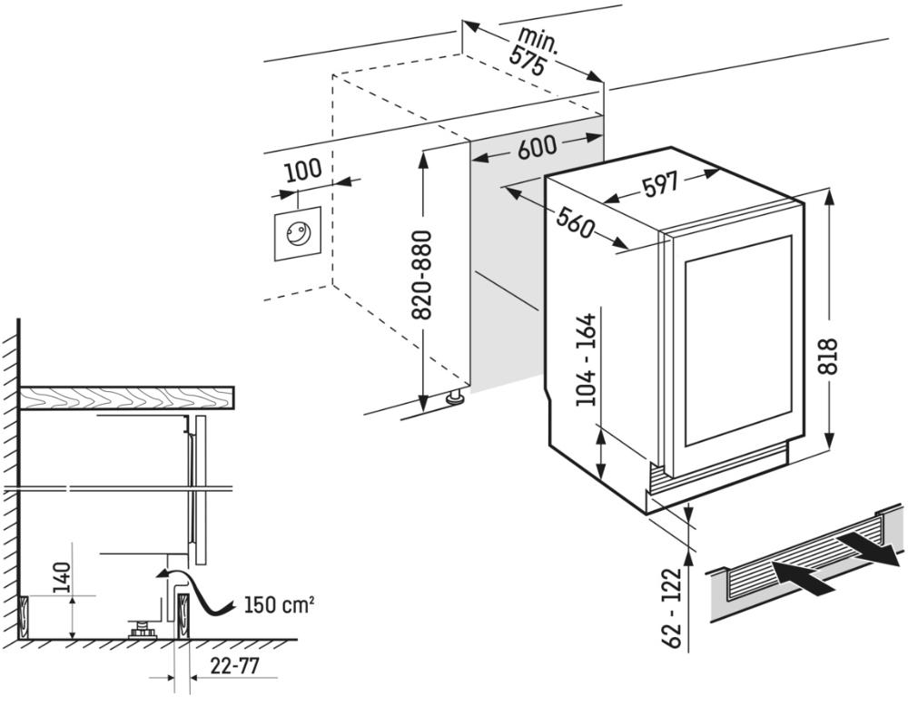 картинка Встраиваемый винный шкаф Liebherr UWpri 3661-20 001 