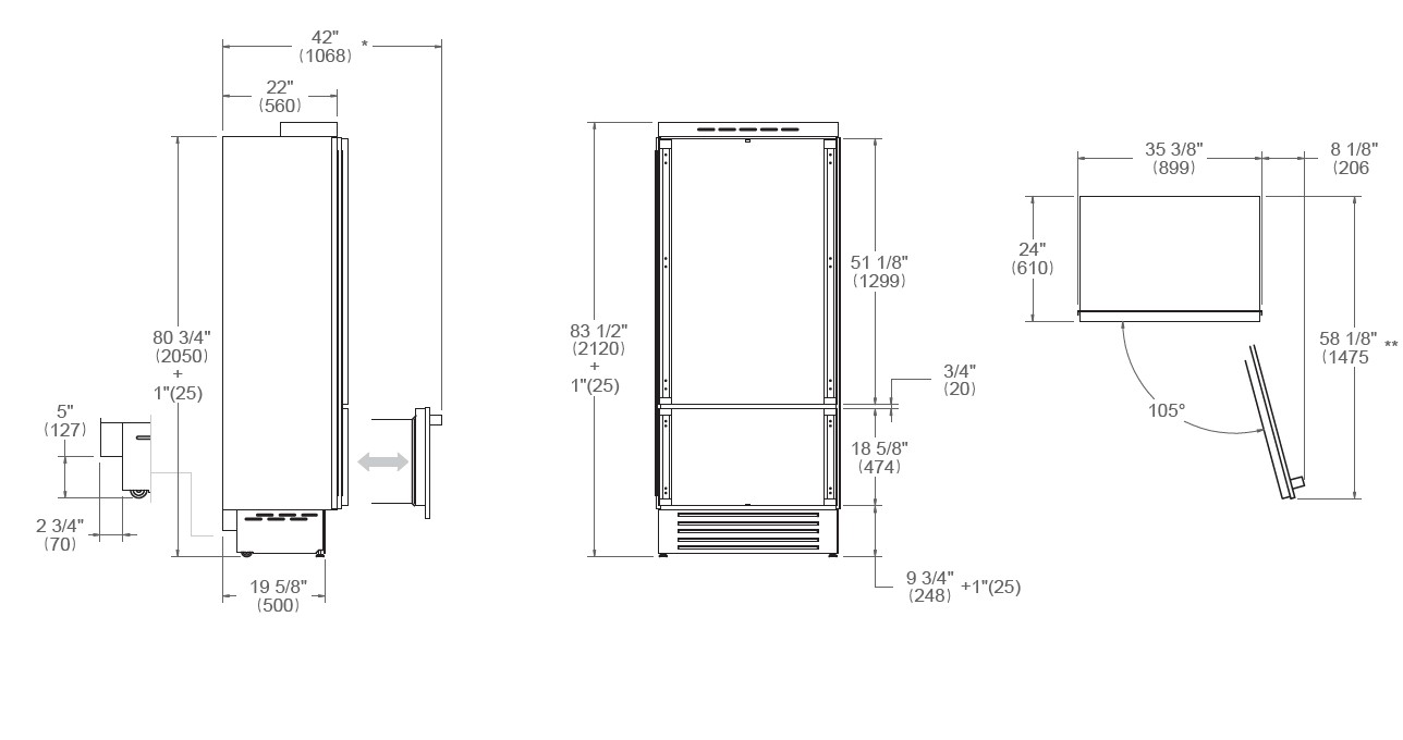 картинка Встраиваемый холодильник Bertazzoni REF905BBLPTT 