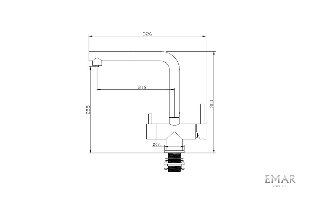 картинка Смеситель Emar Pvd ECB - 7017 
