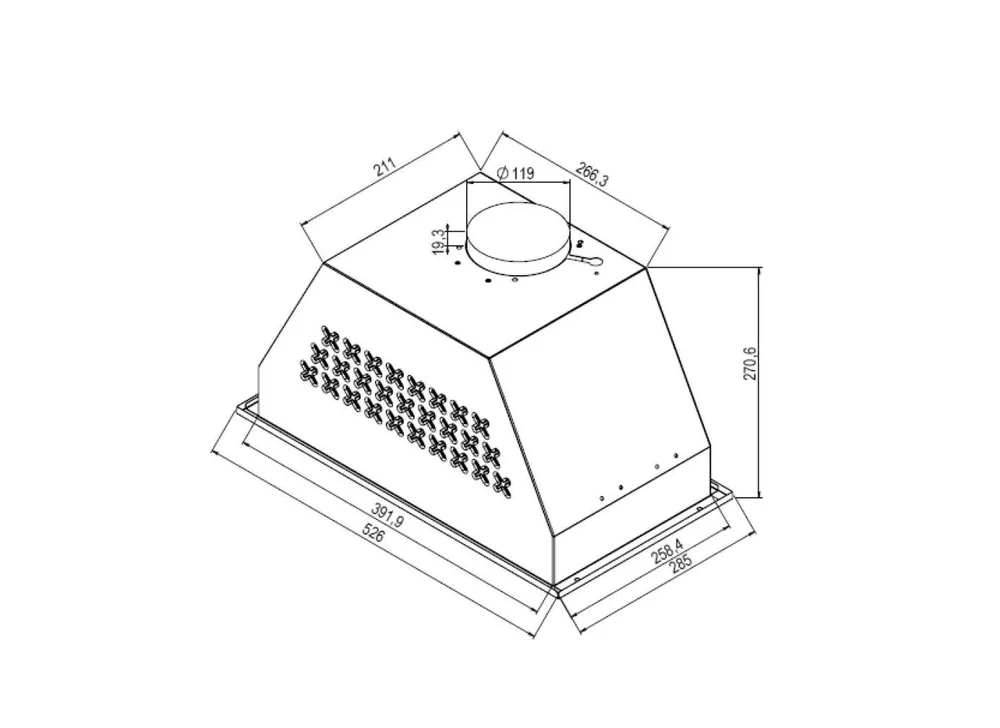 картинка Кухонная вытяжка Delonghi COSETTA 510 BB  картинка Кухонная вытяжка Delonghi COSETTA 510 BB