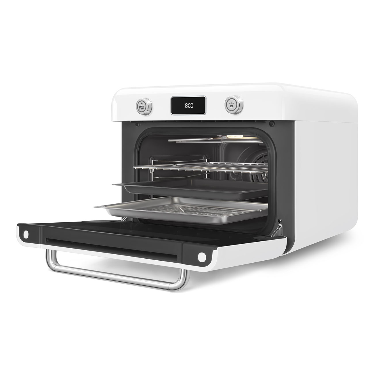 картинка Мини-печь с паром Smeg COF01WHEU белый  картинка Мини-печь с паром Smeg COF01WHEU белый