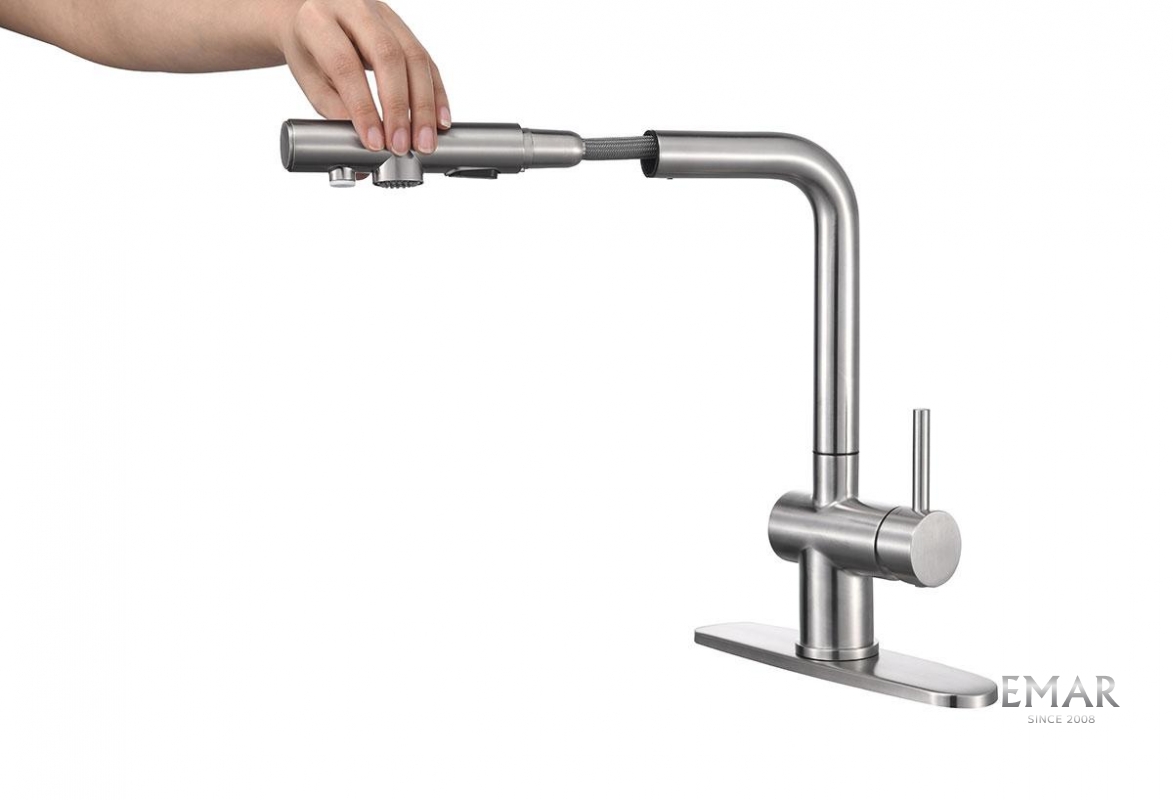 картинка Смеситель Emar Steel ЕСВ-7020 сатин 