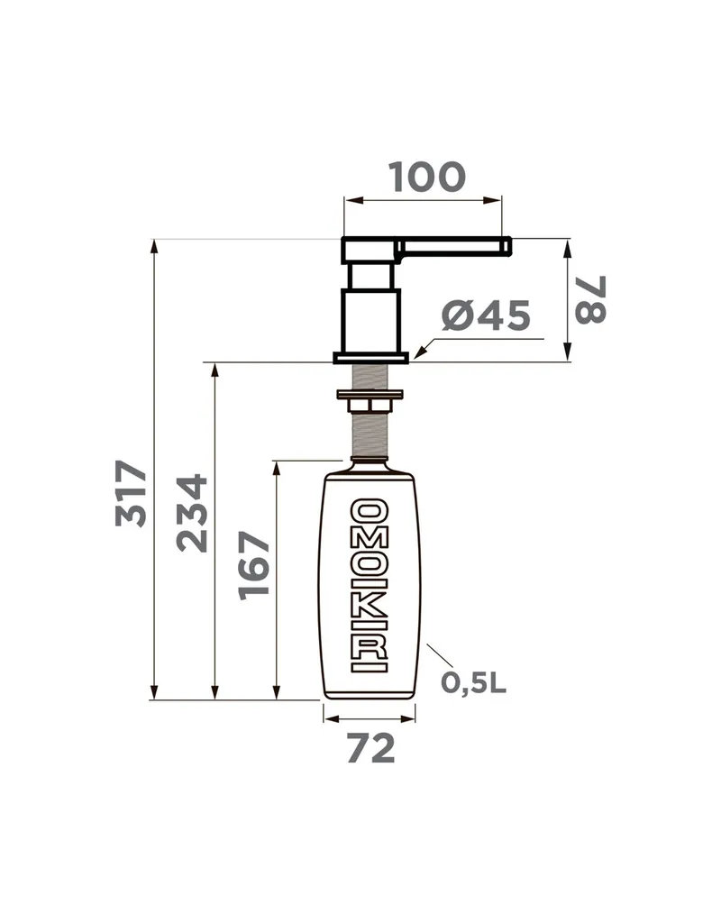 картинка Дозатор для мыла Omoikiri OM-04 