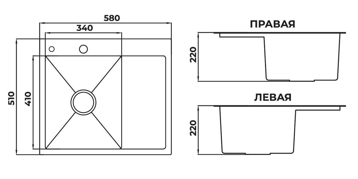картинка Мойка для кухни Premial PR5851 (R) EVEN SILK GRAPHIT 