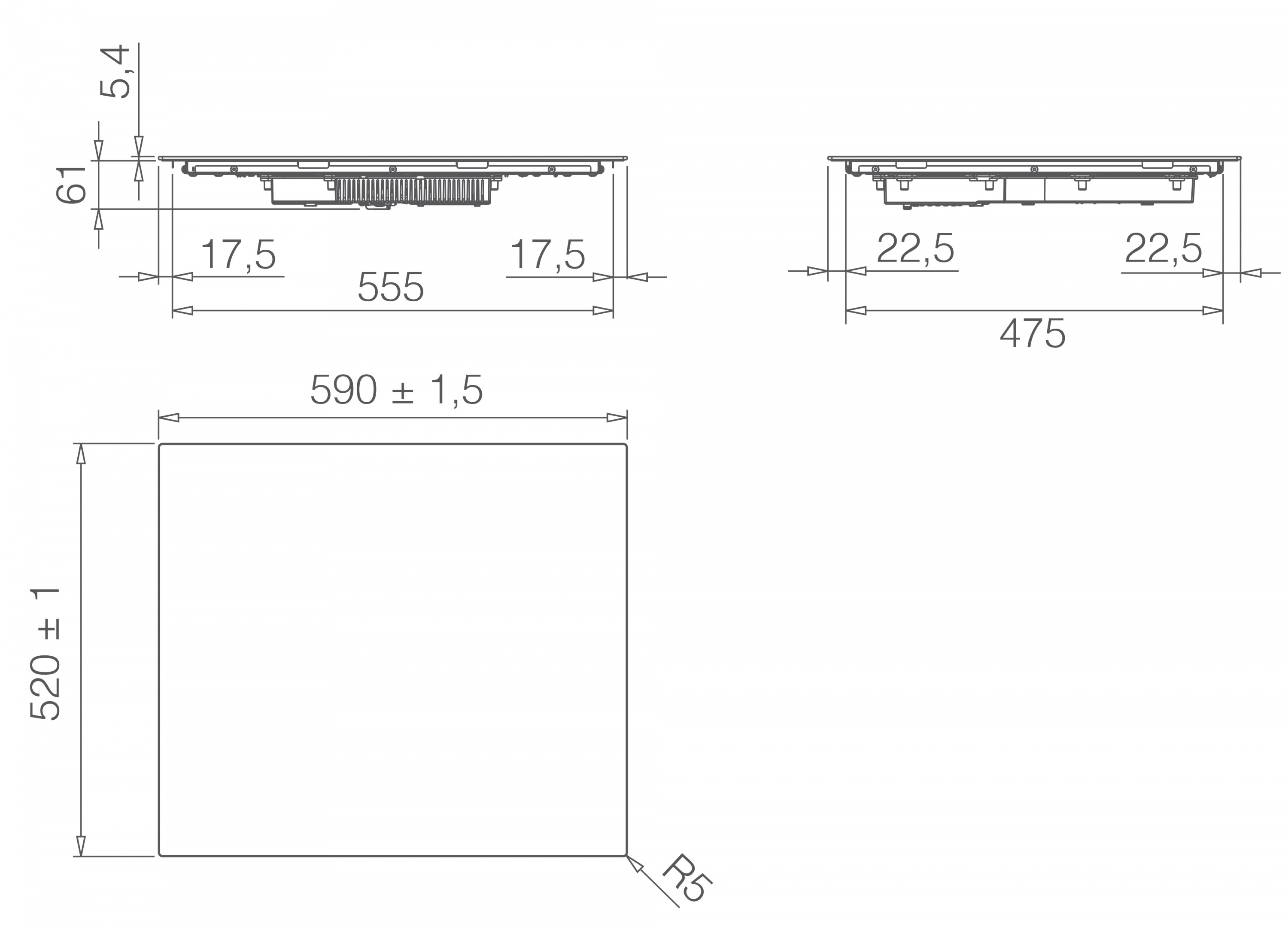 картинка Индукционная варочная панель Elica PRIMIS 603 BL 