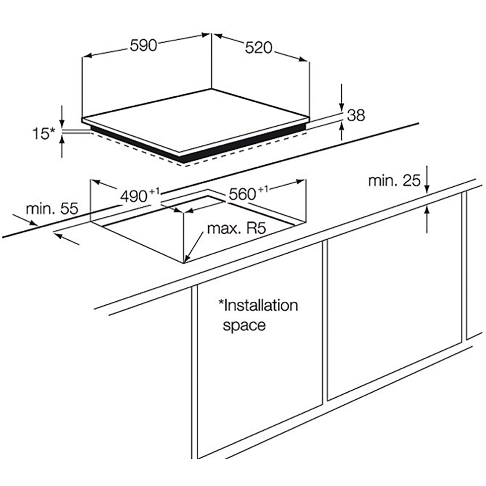 картинка Электрическая варочная панель Aeg HK654070FB 