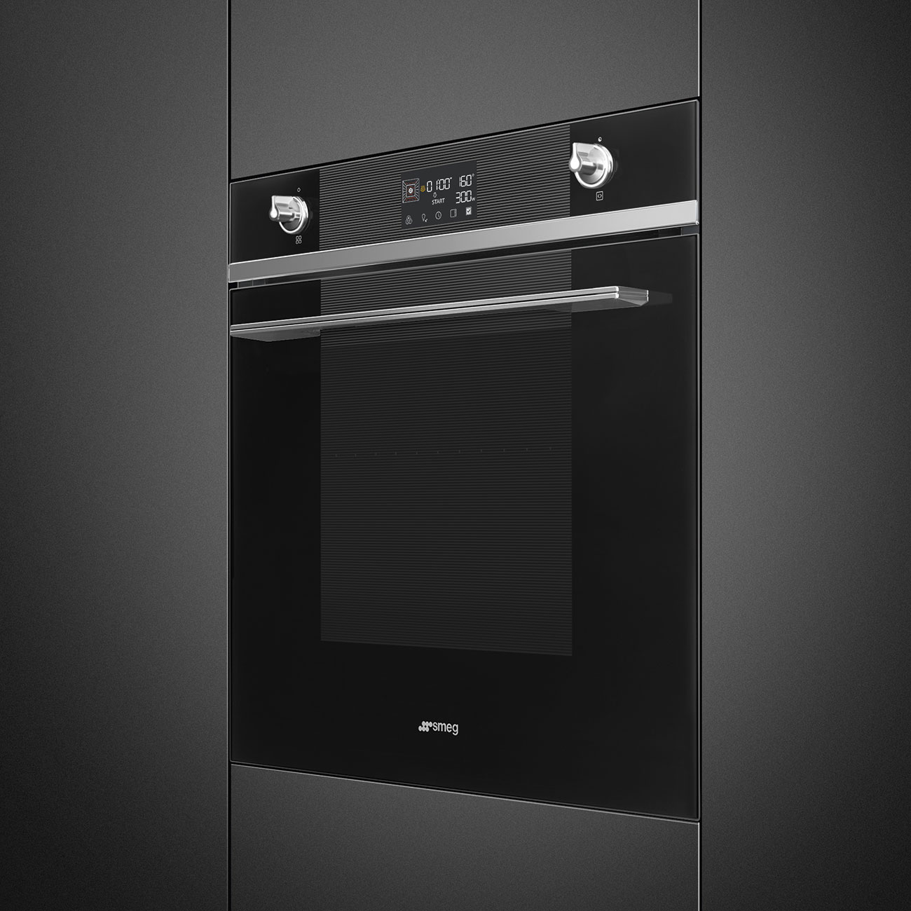 картинка Электрический духовой шкаф с СВЧ Smeg SO6102M2N 