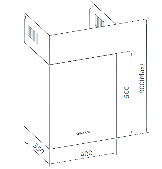 картинка Кухонная вытяжка Weissgauff Box 40 PB Black 