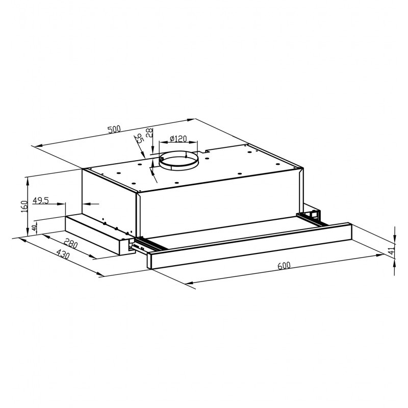 картинка Кухонная вытяжка Lex HUBBLE 2M 600 WHITE 