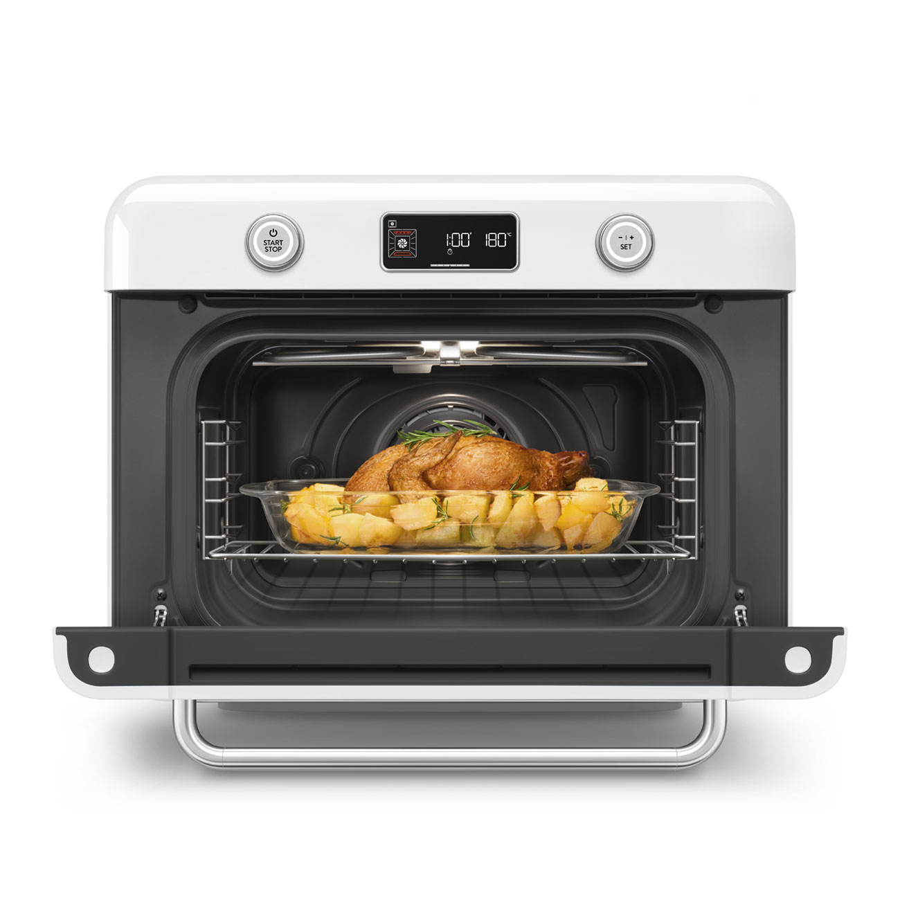 картинка Мини-печь с паром Smeg COF01WHEU белый  картинка Мини-печь с паром Smeg COF01WHEU белый