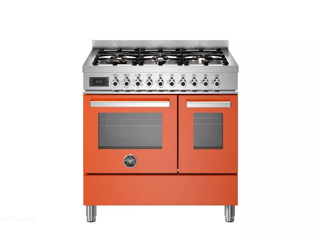 картинка Комбинированная кухонная плита Bertazzoni PRO96L2EART оранжевый  картинка Комбинированная кухонная плита Bertazzoni PRO96L2EART оранжевый