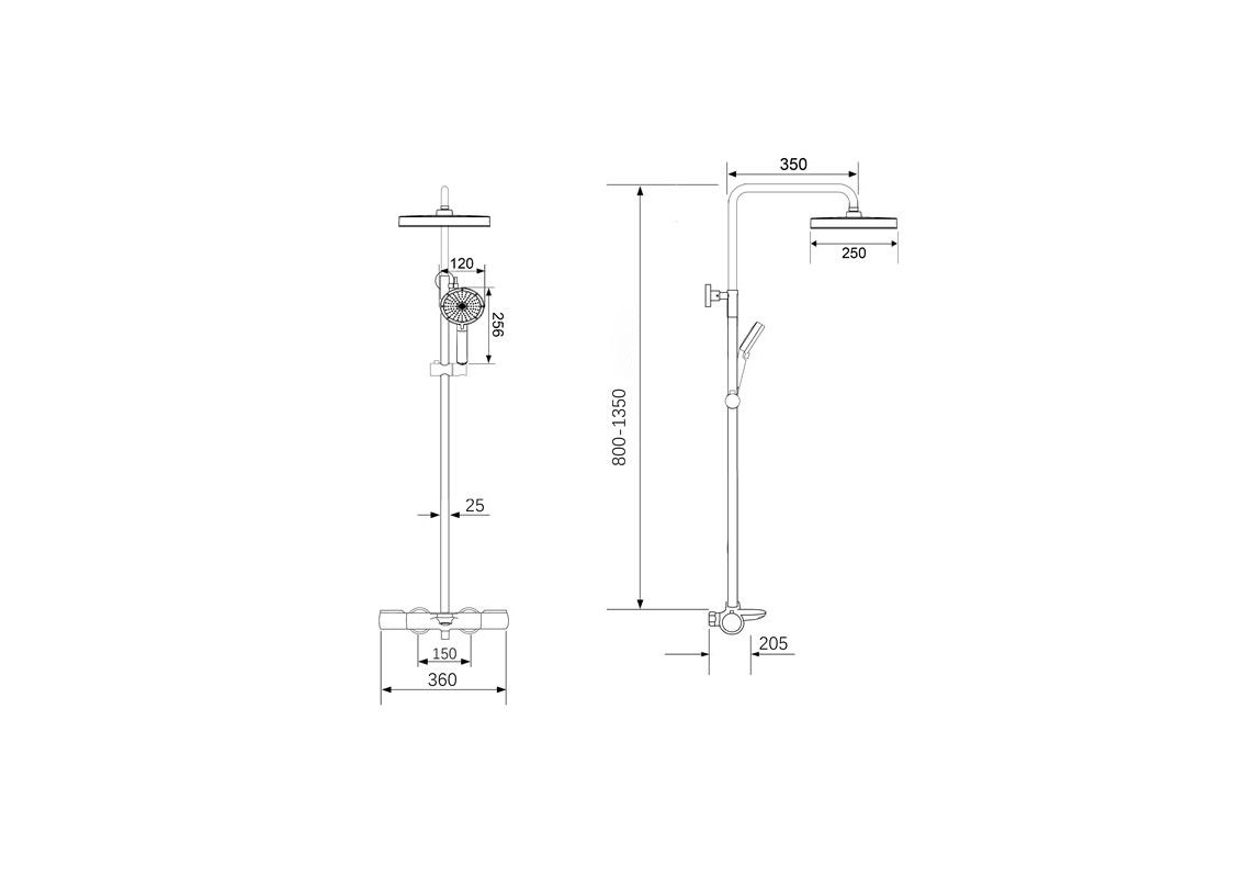 картинка Душевая система Oulin OL-HT-2318  картинка Душевая система Oulin OL-HT-2318