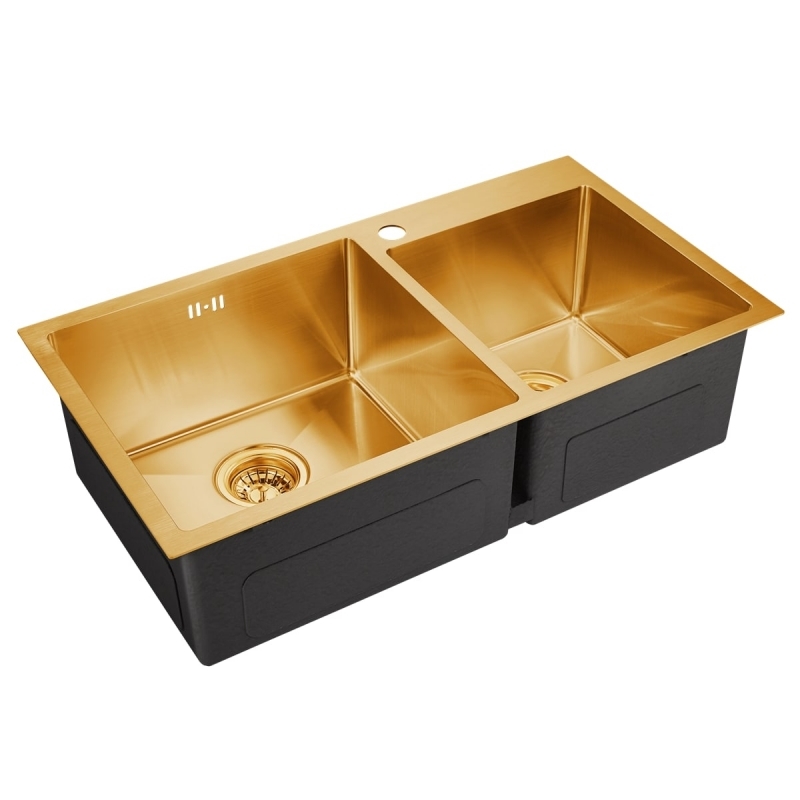 картинка Мойка для кухни Emar EMB-210 PVD Nano Golden  картинка Мойка для кухни Emar EMB-210 PVD Nano Golden