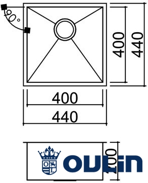 картинка Мойка для кухни Oulin OL-F101  картинка Мойка для кухни Oulin OL-F101