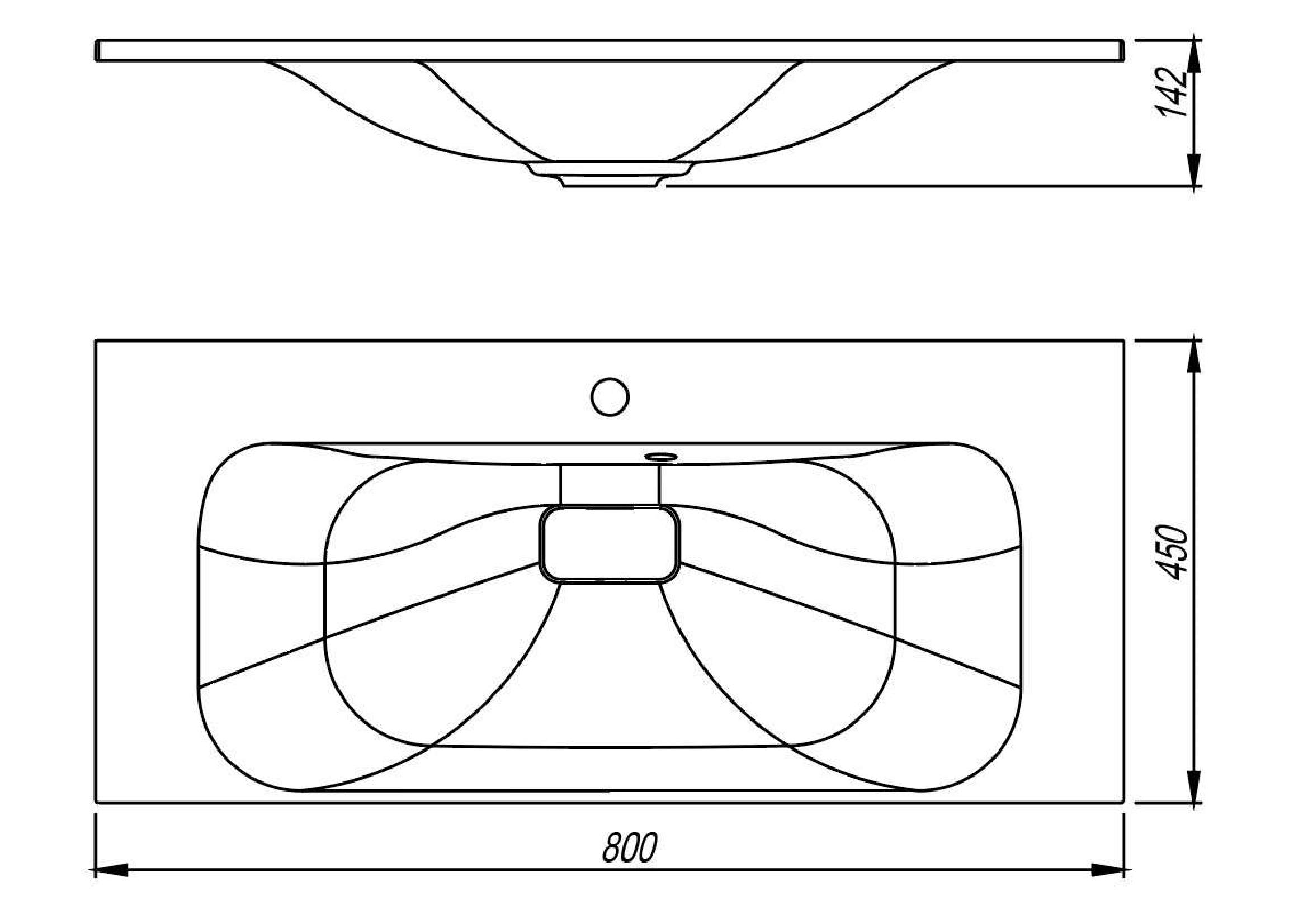 картинка Раковина для ванной Florentina ФОРТУНА-800 