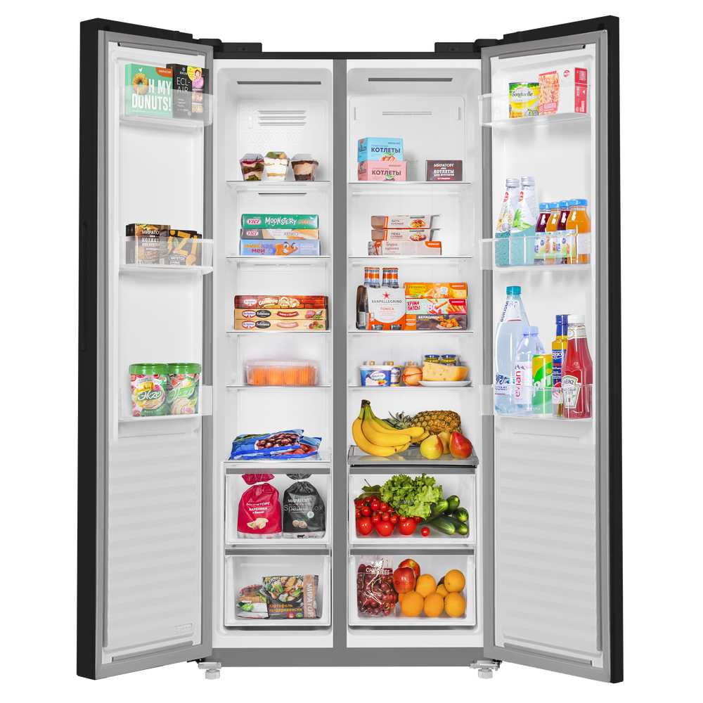 картинка Холодильник MFF191NFB чёрное стекло 
